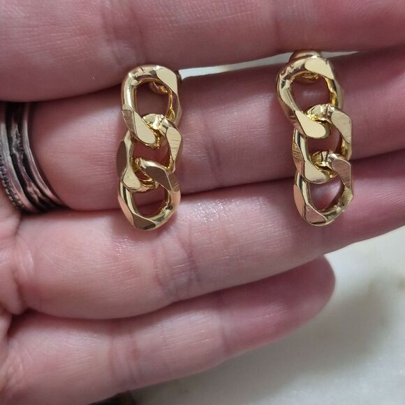 💲6️⃣ Bundled ✔️Gold Oversized Chain Link Earrings  Everyday Jewelery Jewelry - Picture 6 of 6